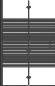 vidaXL Składana kabina prysznicowa, ESG, 80x140 cm, czarna 3