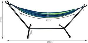 Malatec Hamak ogrodowy 200x150cm ze stelażem 5