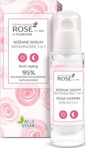 FLOSLEK Rose for Skin Różane Serum witaminowe 3w1 na dzień i noc 30ml 1