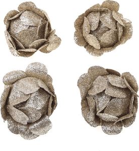 Dekoracja świąteczna Pepco PEPCO Dekoracja zawieszka świąteczna lotos, 4x6cm Złoty 1