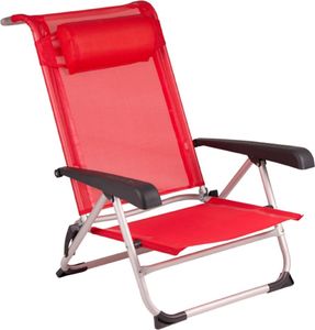 Bo-Camp Bo-Camp Krzesło plażowe, aluminium, czerwone, 1204793 1