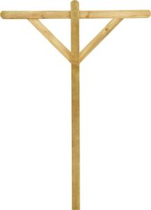 Suszarka na pranie vidaXL Suszarka ogrodowa Słupki 2 szt. 5