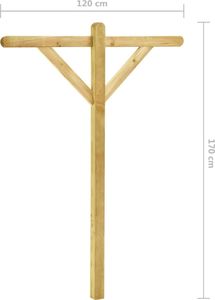Suszarka na pranie vidaXL Suszarka ogrodowa Słupki 2 szt. 9