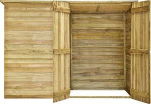 vidaXL Ogrodowa szopa na rowery, 232x110x170 cm, impregnowana sosna 6