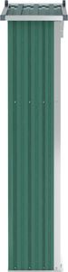 vidaXL Szopa ogrodowa, zielona, 107,5x46x183 cm, stal galwanizowana 6