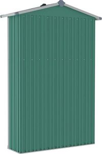 vidaXL Szopa ogrodowa, zielona, 107,5x46x183 cm, stal galwanizowana 7