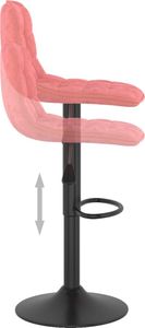 vidaXL Hokery, 2 szt., różowe, tapicerowane aksamitem 7