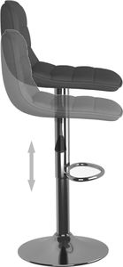 vidaXL Hokery, 2 szt., ciemnoszare, obite tkaniną 7