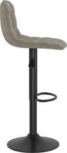 vidaXL Hoker, jasnoszary, obity aksamitem 4