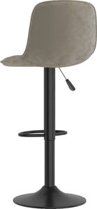 vidaXL Hoker, jasnoszary, obity aksamitem 5