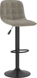 vidaXL Hokery, 2 szt., jasnoszare, obite aksamitem 3