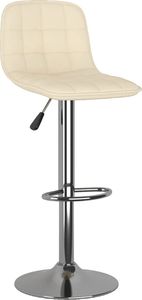 vidaXL Hokery, 2 szt., kremowe, tapicerowane tkaniną 3