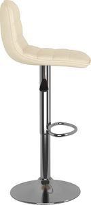 vidaXL Hokery, 2 szt., kremowe, tapicerowane tkaniną 5