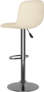 vidaXL Hokery, 2 szt., kremowe, tapicerowane tkaniną 6