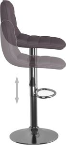 vidaXL Hokery, 2 szt., kolor taupe, tapicerowane tkaniną 7