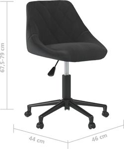 Krzesło biurowe vidaXL Czarne 7