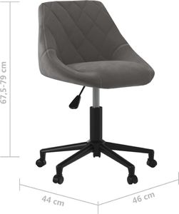 Krzesło biurowe vidaXL Ciemnoszare 7