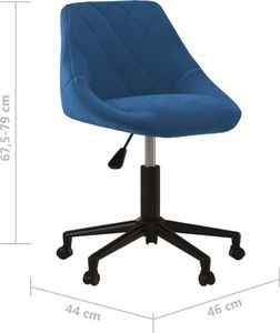 Krzesło biurowe vidaXL Niebieskie 7