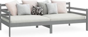 vidaXL Łóżko dzienne, szare, lite drewno sosnowe, 90x200 cm 4