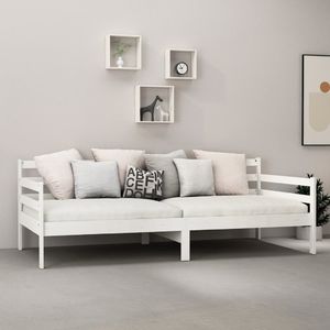 vidaXL Łóżko dzienne, białe, lite drewno sosnowe, 90x200 cm 3