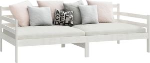 vidaXL Łóżko dzienne, białe, lite drewno sosnowe, 90x200 cm 4