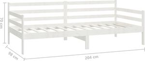 vidaXL Łóżko dzienne, białe, lite drewno sosnowe, 90x200 cm 8