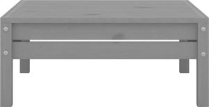 vidaXL vidaXL 4-cz. zestaw wypoczynkowy do ogrodu, szary, drewno sosnowe 10