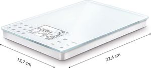 Waga kuchenna Soehnle Soehnle Waga kuchenna Food Control Easy, 5 kg, biała, 66130 6