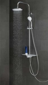 Zestaw prysznicowy Schütte SCHTTE Zestaw prysznicowy AQUASTAR z półką, biało-chromowy 1