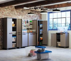 Szafa ogrodowa Keter Szafa Stilo z półkami, szaro-czarna, 173 cm 5