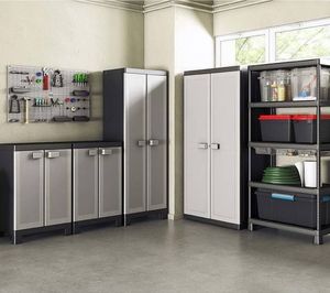 Szafa ogrodowa Keter Szafa z półkami Logico, XL, czarno-szara, 182 cm 3