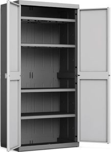 Szafa ogrodowa Keter Szafa z półkami Logico, XL, czarno-szara, 182 cm 5