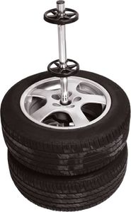 Carpoint Stojak na opony z pokrywą, aluminiowy, czarny 3