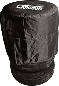 Carpoint Stojak na opony z pokrywą, aluminiowy, czarny 7