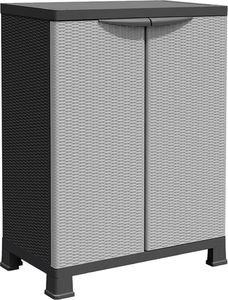 Szafa ogrodowa vidaXL Szafka plastikowa, 68x39x92 cm, motyw rattanu 2