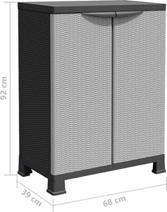 Szafa ogrodowa vidaXL Szafka plastikowa, 68x39x92 cm, motyw rattanu 8