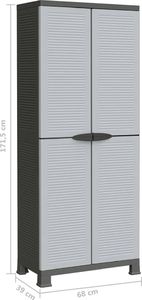 Szafa ogrodowa vidaXL Szafka plastikowa, 68x39x171,5 cm 6