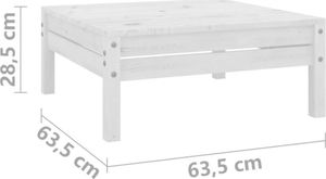 vidaXL 11-cz. zestaw mebli wypoczynkowych do ogrodu, biały, sosnowy 8
