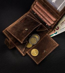 Buffalo Przeszywany, poziomy portfel męski z naturalnej skóry z zapinką Buffalo Wild NoSize 11