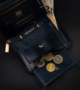 Always Wild Skórzany, pionowy portfel męski na zamek w stylu retro, RFID Always Wild NoSize 12