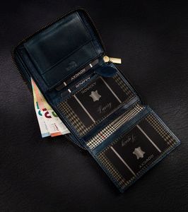 Always Wild Skórzany, pionowy portfel męski na zamek w stylu retro, RFID Always Wild NoSize 9