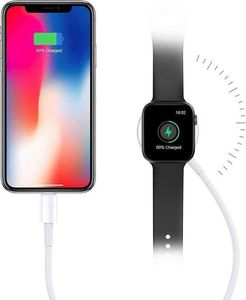 Alogy Ładowarka indukcyjna Qi + Lightning 2w1 do Apple Watch/ iPhone 2