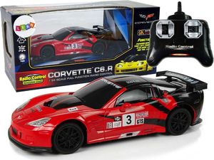 LeanToys Auto Sportowe R/C 1:24 Corvette C6.R Czerwone 2.4 G Światła 1