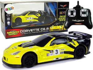 LeanToys Auto Sportowe R/C 1:24 Corvette Żółte C6.R 2.4 G Światła 1
