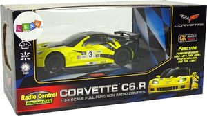 LeanToys Auto Sportowe R/C 1:24 Corvette Żółte C6.R 2.4 G Światła 6