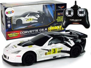 LeanToys Auto Sportowe Wyścigowe R/C 1:24 Corvette C6.R Biały 2.4 G Światła 1