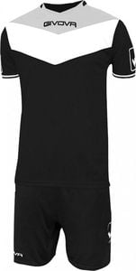 Givova Komplet strój piłkarski koszulka + spodenki Givova Kit Campo czarno-szary KITC53 1027 XS 1