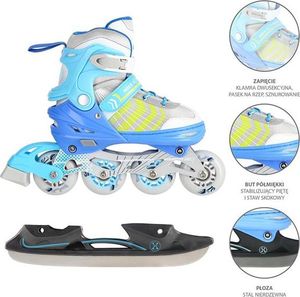 Rolki Nils Extreme NH18192 z wymienną płozą regulowane niebieskie r. 39-43 4