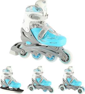 Rolki Nils Extreme NH18331 z wymienną płozą regulowane szare r. 35-38 2