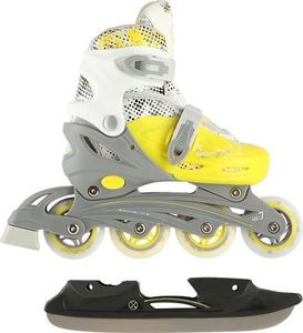 Rolki Nils Extreme NH18331 z wymienną płozą regulowane żółte r. 35-38 3